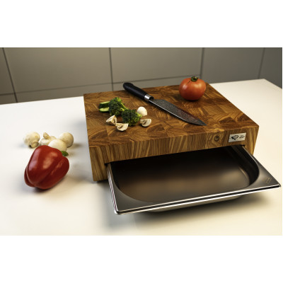 Торцева обробна дошка з ясеню з гастроємністю PAV-Wood 30х40х9 см